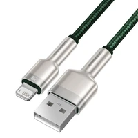 USB laidas "Lightning Baseus Cafule", 2,4 A, 1 m (žalias)