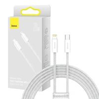 USB-C laidas "Lightning Baseus Dynamic Series", 20 W, 2 m (baltas)