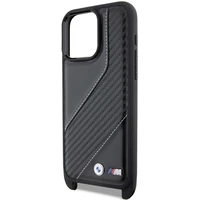 BMW M Edition anglies juostelė ir dirželis dėklas telefonui iPhone 15 Pro Max - juodas