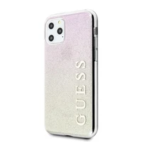 Guess GUHCN65PCUGLGPI iPhone 11 Pro Max rožinis auksas/auksinis rožinis kietas dėklas Gradient Glitter