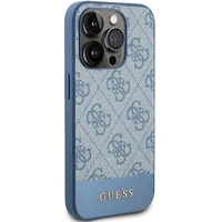 Guess 4G Stripe Collection dėklas telefonui iPhone 15 Pro - mėlynas