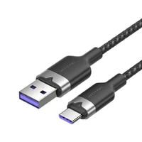 USB 2.0 A į USB-C 6A "Vention CTOBF" 1M kabelis (juodas)