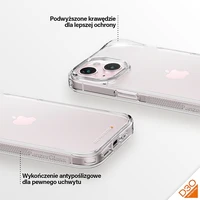 PanzerGlass kietas dėklas su D3O ir karinės klasės sertifikatu iPhone 15/14/13 - permatomas