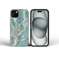 FORCELL F-PROTECT Mirage, karinio standarto išbandytas magnetinis dėklas telefonui IPHONE 16 PLUS, žalias marmuras