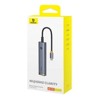 5 prievadų HUB AIR Baseus UltraJoy Series Type-C - HDMI, USB3.0x2, PD, RJ45 (pilkas)