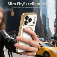 Tech-Protect MagFlex Magnetinis dėklas telefonui iPhone 17 Pro - skaidrus auksinis