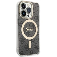 Guess 4G MagSafe dėklas telefonui iPhone 14 Pro - juodas