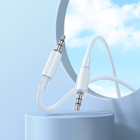 Borofone Kabelis AUX BL21 Lemon - 3,5 mm audio kištukas į 3,5 mm audio kištuką - 1 metro ilgio baltas kabelis