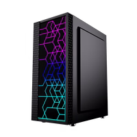 Gembird Fornax 2500 ARGB Gaming ATX kompiuterio dėklas, Midi Tower, apšvietimas, juodas