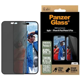 PanzerGlass privatumo apsauginis stiklas iPhone 16 Plus 6.7" itin platus P2863