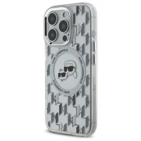 IML Monogram Karl & Choupette Head MagSafe Dėklas telefonui iPhone 16 Pro - skaidrus