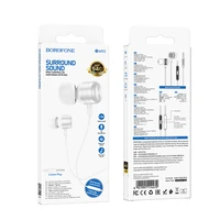 Borofone Ausinės BM93 platininės su mikrofonu sidabro spalvos