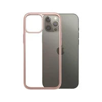 PanzerGlass ClearCase dėklas telefonui iPhone 12 Pro Max – permatomas ir rožinis