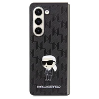 Karl Lagerfeld Saffiano Monogram Ikonik Pin dėklas telefonui Samsung Galaxy Z Fold 5 - juodas