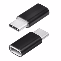 Adapteris Micro USB (moteriškas) į Type-C (vyriškas) juodas