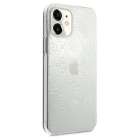 Guess GUHCP12S3D4GTR iPhone 12 mini 5.4" skaidrus kietas dėklas 4G 3D rašto kolekcija