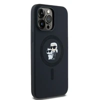 Karl Lagerfeld silikoninis Karl&Choupette magnetinis dėklas telefonui iPhone 14 Pro Max - juodas