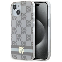 DKNY IML languotas mono raštas ir spausdintos juostelės Magnetinis dėklas iPhone 15 / 14 / 13 - smėlinė