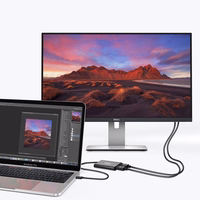 Choetech kištuko adapteris USB Type C Thunderbolt 3 (40Gbps) - 2x DisplayPort 4K 60Hz juodas (HUB-D03)