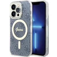 Guess IML 4G MagSafe dėklas telefonui iPhone 15 Pro Max - mėlynas