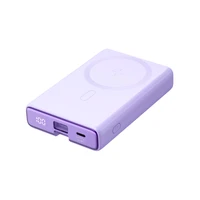 Magnetinė išorinė baterija Joyroom JR-PBM01 10000mAh 20W su stovu + Lightning į USB-C laidas (violetinė)