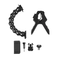 Puluz reguliuojamas laikiklis sportinėms kameroms su spaustuku