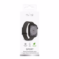 Puro Sport nailoninis dirželis Apple Watch 42 / 44 / 45 / 49 mm – juodos spalvos