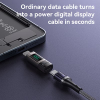 Yesido adapteris OTG GS24 - Type C (vyras) į Type C (moteris) - su LCD ekranu juodas