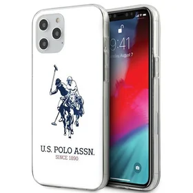 US Polo USHCP12LTPUHRWH iPhone 12 Pro Max 6,7" dėklas telefonui - baltas blizgus su dideliu logotipu