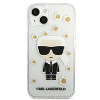 Karl Lagerfeld Flower Ikonik Karl dėklas telefonui iPhone 13 mini - skaidrus