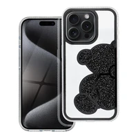 TEDDY BEAR dėklas telefonui IPHONE 16 Pro juodas