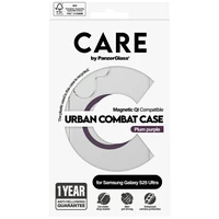 CARE by PanzerGlass Flagship Urban Combat Purple QI dėklas Samsung Galaxy S25 Ultra - skaidrus