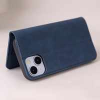 Smart Suede case for Samsung Galaxy A36 5G / A37 5G tamsiai mėlynas mėlynas