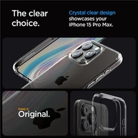 Dėklas telefonui Spigen Crystal Hybrid iPhone 15 Pro Max - skaidrus (m)