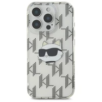 Karl Lagerfeld IML Choupette Head Electroplated Dėklas telefonui iPhone 16 Pro Max - skaidrus