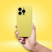 Silikoninis 2mm dėklas telefonui IPHONE 17 Pro Max, suderinamas su Magnetine MagSafe funkcija, citrininis