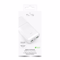 Išorinė baterija Puro DAILY 20 PLUS 20000mAh 2x USB-A / 1x USB-C 22.5W PD AFC - balta