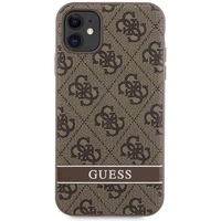 Guess GUHCN61P4SNW iPhone 11 / Xr rudas kietasis dėklas 4G Stripe