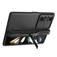 Nillkin CamShield Fold dėklas, skirtas Samsung Galaxy Z Fold 5 su papildomu rašiklio laikikliu – juodas