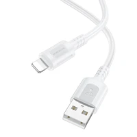 Borofone Kabelis BX111 Feliz - USB į Lightning - 2,4A 1 metras baltas