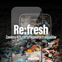 PanzerGlass Re:fresh stiklas iPhone 15 su pozicionieriumi