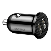 Baseus Grain Pro automobilinis įkroviklis 2x USB 4.8 A juodas (CCALLP-01)