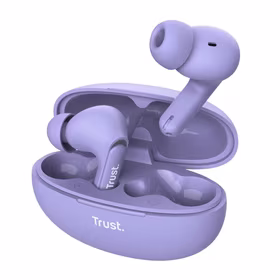 Trust Yavi - belaidis In-Ear Bluetooth TWS Earbuds with Charging dėklas & ENC (violetinis)