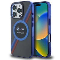 BMW Motosport IML Circle Magnetinis dėklas telefonui iPhone 16 Pro Max - juodas