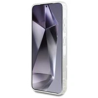 Dėklas Karl Lagerfeld Mygtukas Choupette Galva Spausdintas Logotipas Magnetinis Samsung Galaxy S25 balta