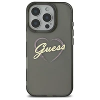Guess IML širdies dėklas telefonui iPhone 16 Pro Max - juoda