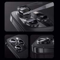 Benks Grūdintas stiklas Glass Warrior Objektyvo Apsauga kamerai Iphone 16/16 Plus (2 objektyvai) pilka