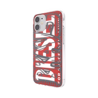 DIESEL Skaidrus dėklas Snap IPHONE 12 MINI raudonas