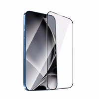 Grūdintas apsauginis stiklas su metaliniu rėmeliu iPhone 13 Pro Max 6,7'' / 14 6,7'' Plus juodu rėmeliu