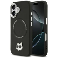 Karl Lagerfeld Choupette Pin Magnetinis dėklas telefonui iPhone 17 - juodas